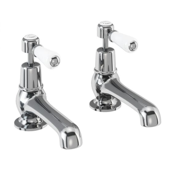 Image of Burlington Traditional Deck Mounted Bath Pillar Taps