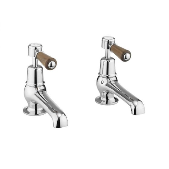 Image of Burlington Traditional Deck Mounted Bath Pillar Taps