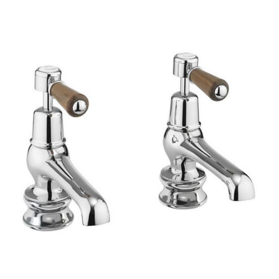 Image of Burlington Traditional Deck Mounted Bath Pillar Taps