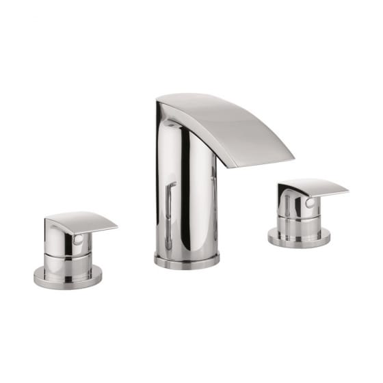 Image of Crosswater Flow Deck Mounted 3 Hole Bath Tap Set
