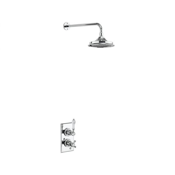 Image of Burlington Trent Single Outlet Thermostatic Shower Valve With Shower Head