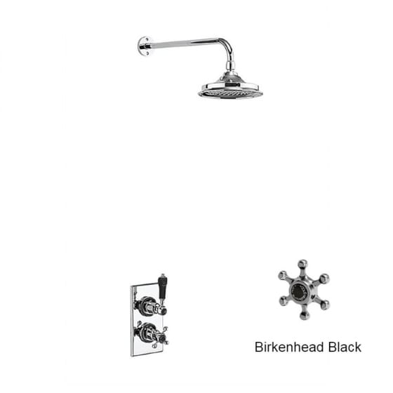 Image of Burlington Trent Single Outlet Thermostatic Shower Valve With Shower Head