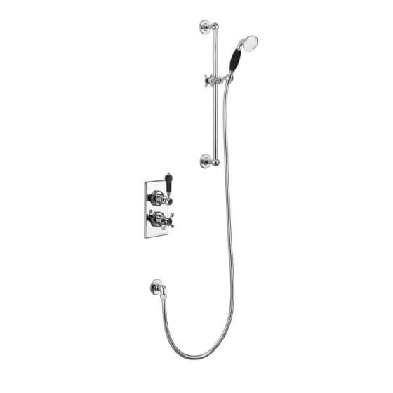 Image of Burlington Trent Single Outlet Thermostatic Shower Valve With Shower Rail Kit