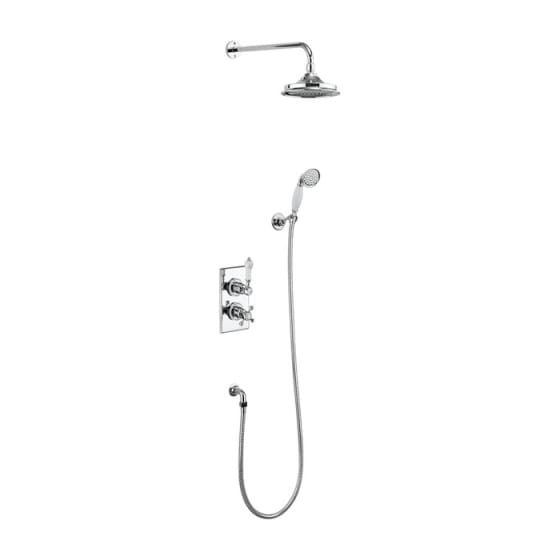 Image of Burlington Trent Dual Outlet Thermostatic Shower Valve With Shower Head & Handset