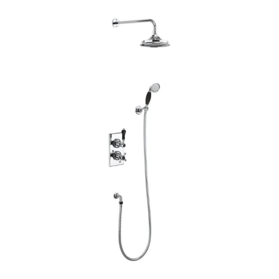 Image of Burlington Trent Dual Outlet Thermostatic Shower Valve With Shower Head & Handset