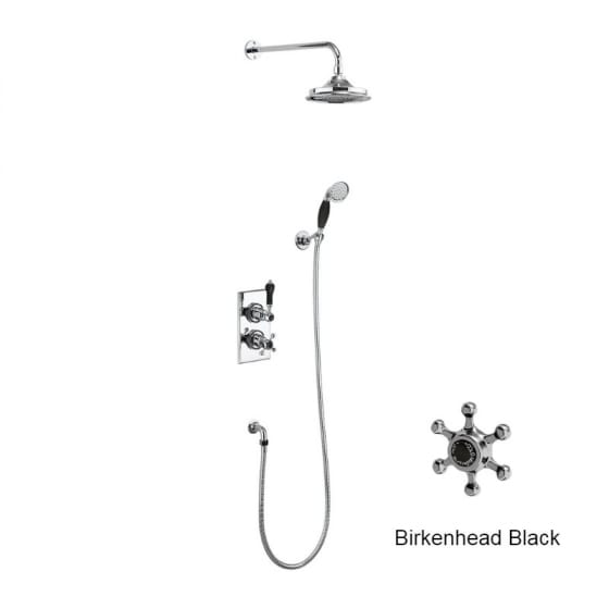 Image of Burlington Trent Dual Outlet Thermostatic Shower Valve With Shower Head & Handset