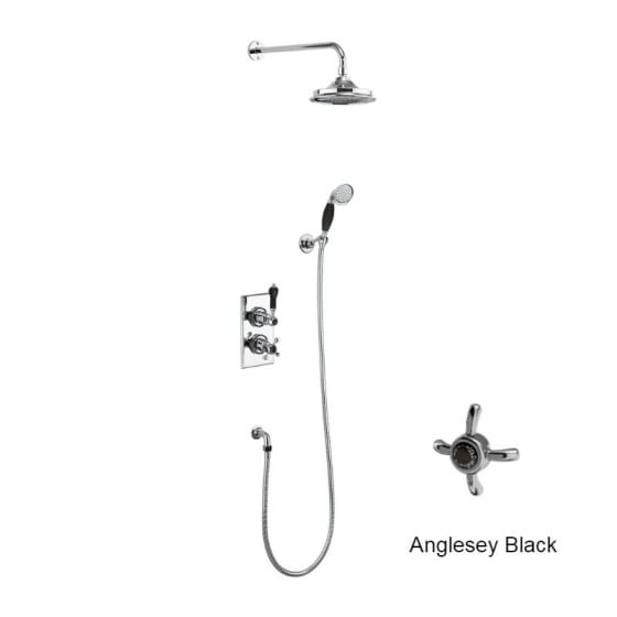 Image of Burlington Trent Dual Outlet Thermostatic Shower Valve With Shower Head & Handset