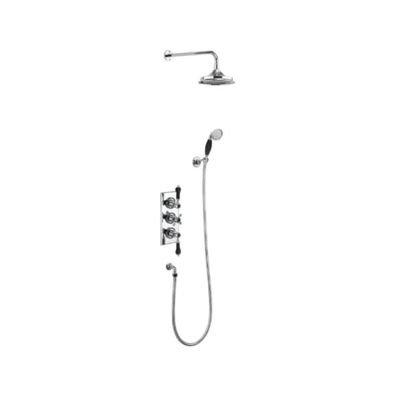 Image of Burlington Trent Dual Outlet Thermostatic Shower Valve With Shower Head & Handset