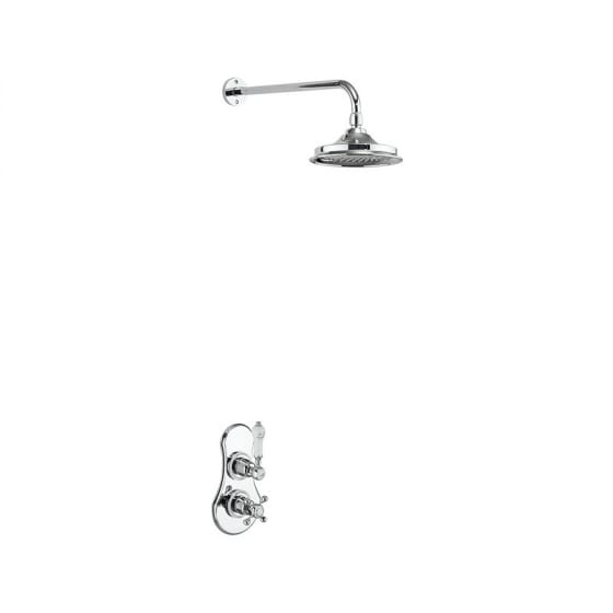 Image of Burlington Severn Single Outlet Thermostatic Shower Valve With Shower Head