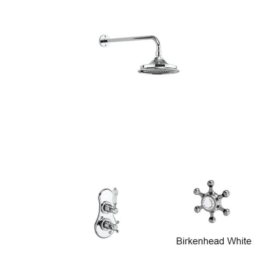 Image of Burlington Severn Single Outlet Thermostatic Shower Valve With Shower Head