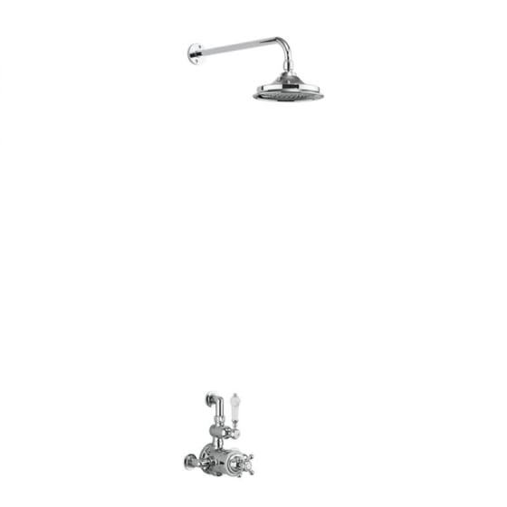 Image of Burlington Avon Thermostatic Single Outlet Exposed Shower Valve With Shower Head