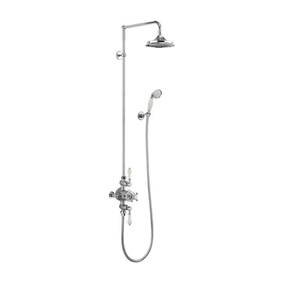 Image of Burlington Avon Dual Outlet Thermostatic Exposed Shower Valve With Shower Head & Handset