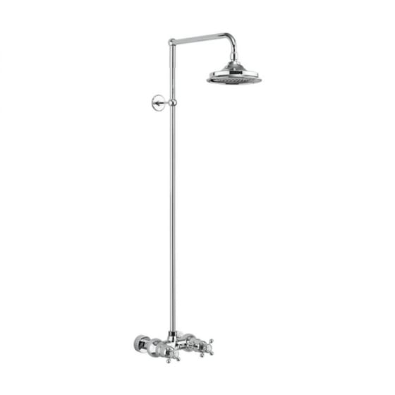 Image of Burlington Eden Single Outlet Thermostatic Exposed Shower Valve With Shower Head