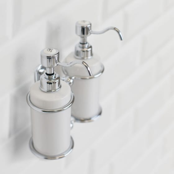 Image of Burlington Wall Mounted Double Liquid Soap Dispenser