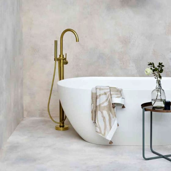 Image of Britton Hoxton Floorstanding Bath Shower Mixer