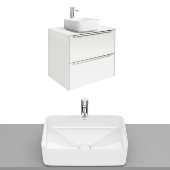 Image of Roca Inspira Wall Hung Vanity Unit With Countertop Basin