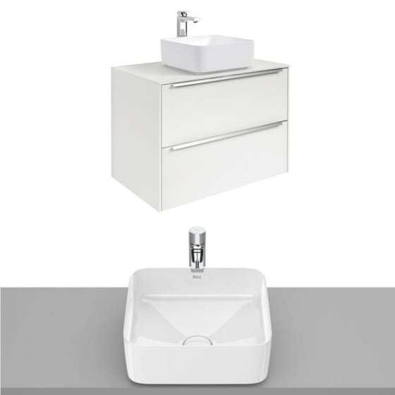 Image of Roca Inspira Wall Hung Vanity Unit With Countertop Basin