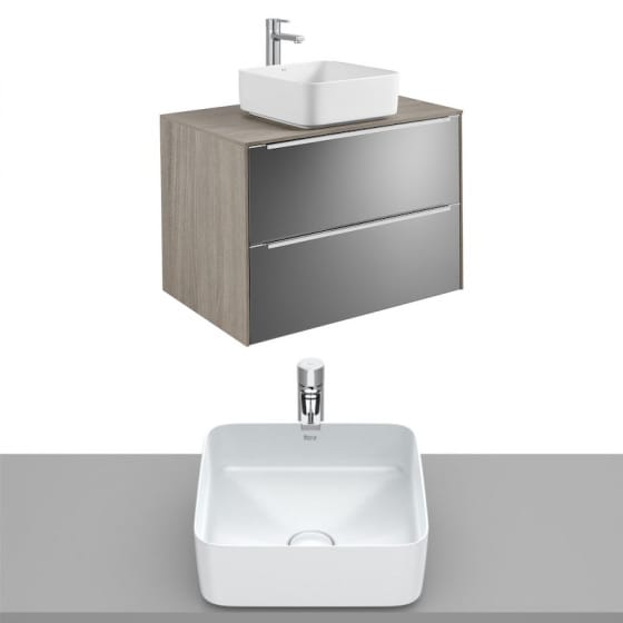 Image of Roca Inspira Wall Hung Vanity Unit With Countertop Basin