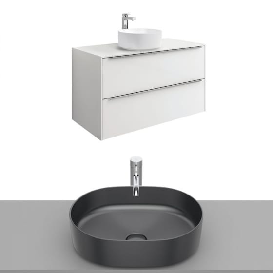 Image of Roca Inspira Wall Hung Vanity Unit With Countertop Basin