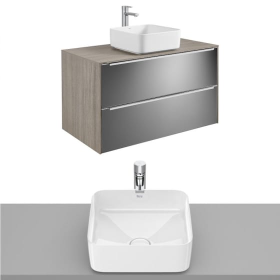 Image of Roca Inspira Wall Hung Vanity Unit With Countertop Basin