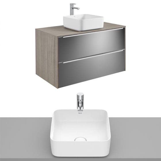 Image of Roca Inspira Wall Hung Vanity Unit With Countertop Basin