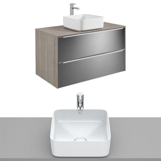 Image of Roca Inspira Wall Hung Vanity Unit With Countertop Basin