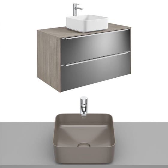 Image of Roca Inspira Wall Hung Vanity Unit With Countertop Basin