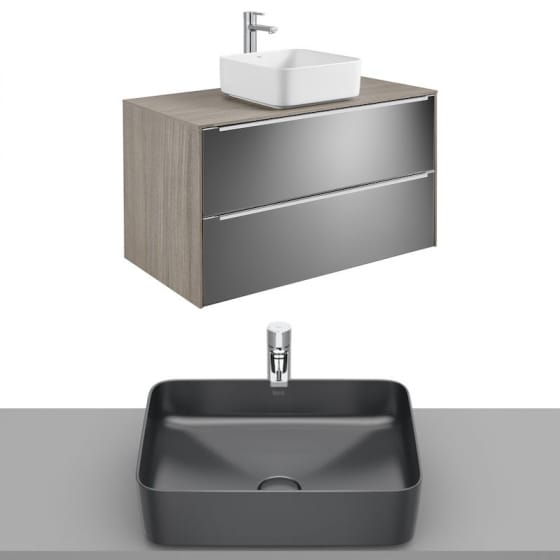 Image of Roca Inspira Wall Hung Vanity Unit With Countertop Basin