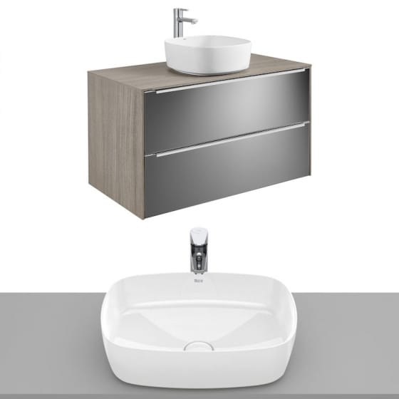 Image of Roca Inspira Wall Hung Vanity Unit With Countertop Basin