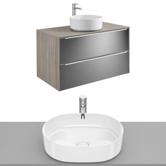 Image of Roca Inspira Wall Hung Vanity Unit With Countertop Basin