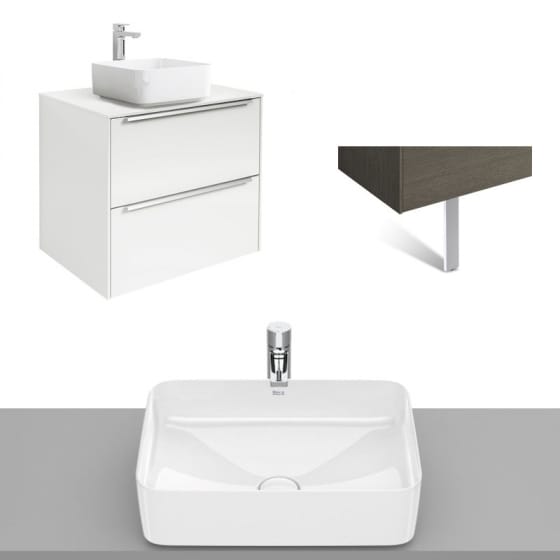 Image of Roca Inspira Wall Hung Vanity Unit With Countertop Basin