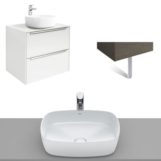 Image of Roca Inspira Wall Hung Vanity Unit With Countertop Basin