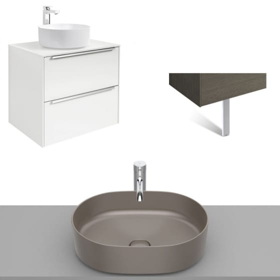 Image of Roca Inspira Wall Hung Vanity Unit With Countertop Basin