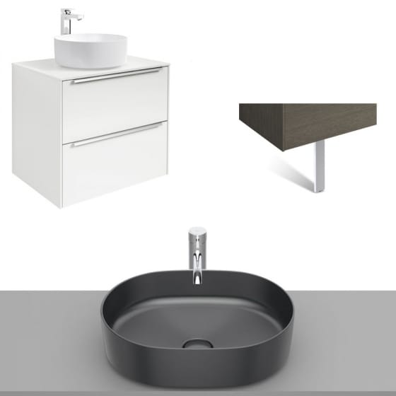 Image of Roca Inspira Wall Hung Vanity Unit With Countertop Basin