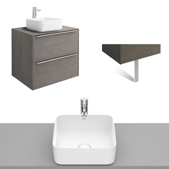 Image of Roca Inspira Wall Hung Vanity Unit With Countertop Basin