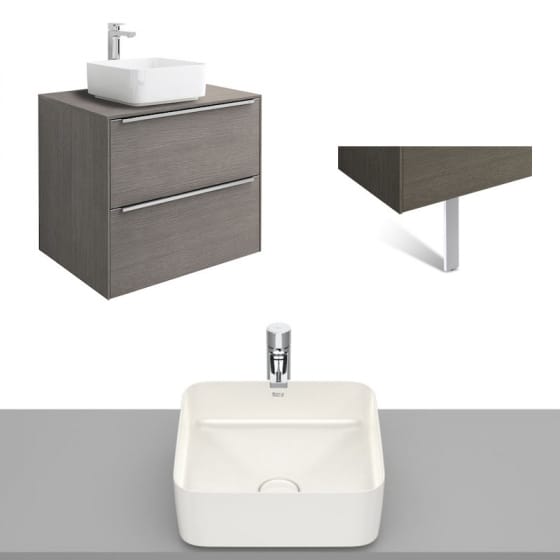 Image of Roca Inspira Wall Hung Vanity Unit With Countertop Basin