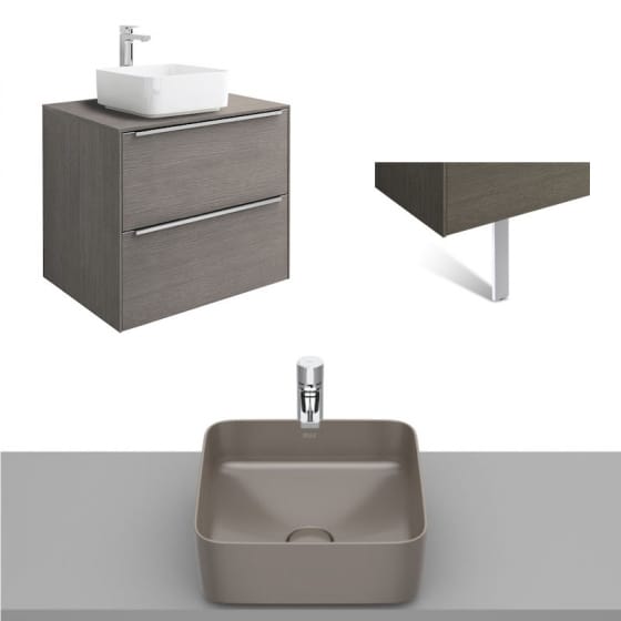 Image of Roca Inspira Wall Hung Vanity Unit With Countertop Basin