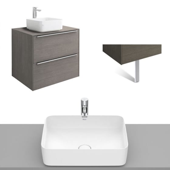 Image of Roca Inspira Wall Hung Vanity Unit With Countertop Basin