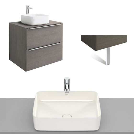 Image of Roca Inspira Wall Hung Vanity Unit With Countertop Basin