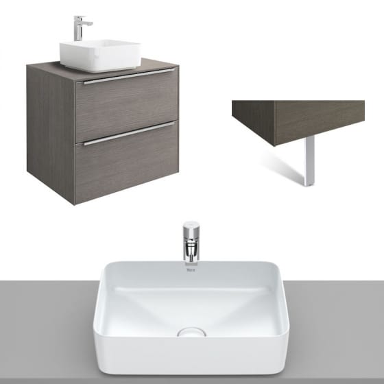 Image of Roca Inspira Wall Hung Vanity Unit With Countertop Basin