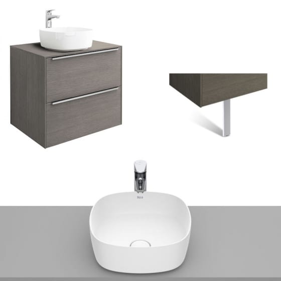 Image of Roca Inspira Wall Hung Vanity Unit With Countertop Basin