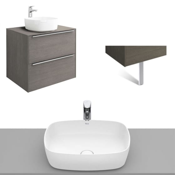 Image of Roca Inspira Wall Hung Vanity Unit With Countertop Basin