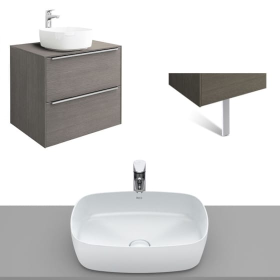 Image of Roca Inspira Wall Hung Vanity Unit With Countertop Basin