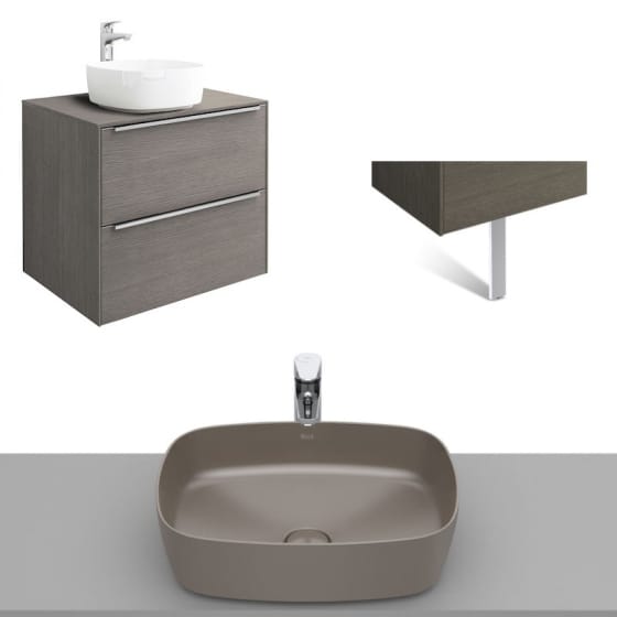 Image of Roca Inspira Wall Hung Vanity Unit With Countertop Basin