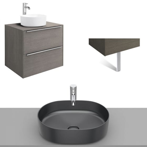 Image of Roca Inspira Wall Hung Vanity Unit With Countertop Basin