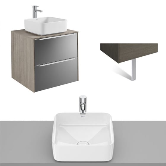 Image of Roca Inspira Wall Hung Vanity Unit With Countertop Basin