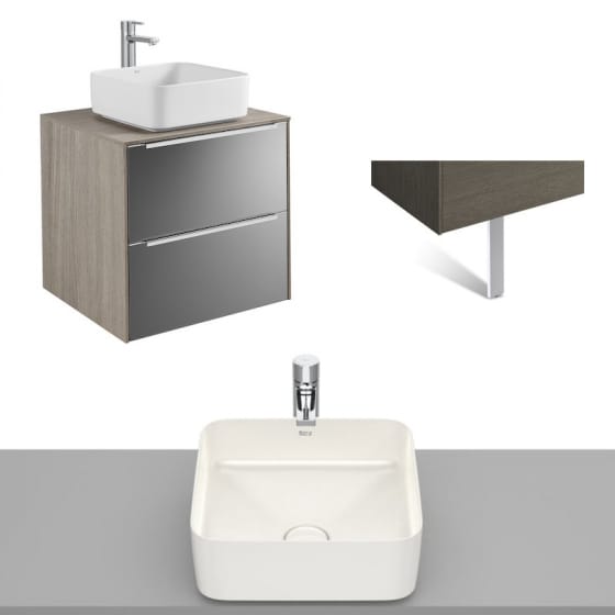 Image of Roca Inspira Wall Hung Vanity Unit With Countertop Basin