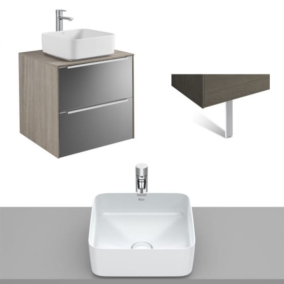 Image of Roca Inspira Wall Hung Vanity Unit With Countertop Basin