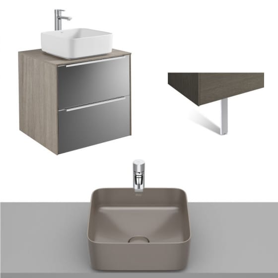 Image of Roca Inspira Wall Hung Vanity Unit With Countertop Basin