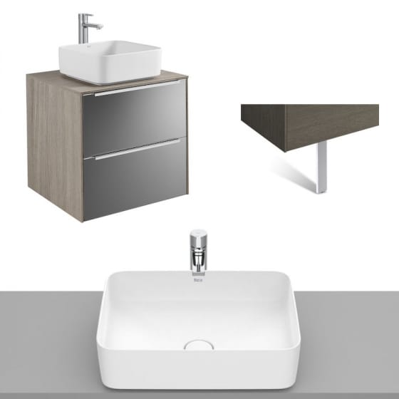 Image of Roca Inspira Wall Hung Vanity Unit With Countertop Basin